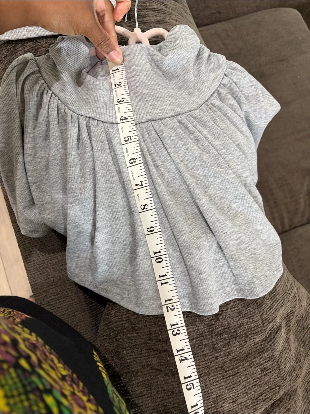 SHEIN Girls' Sz8 Gray Short Sleeve Tee/Skirt Set